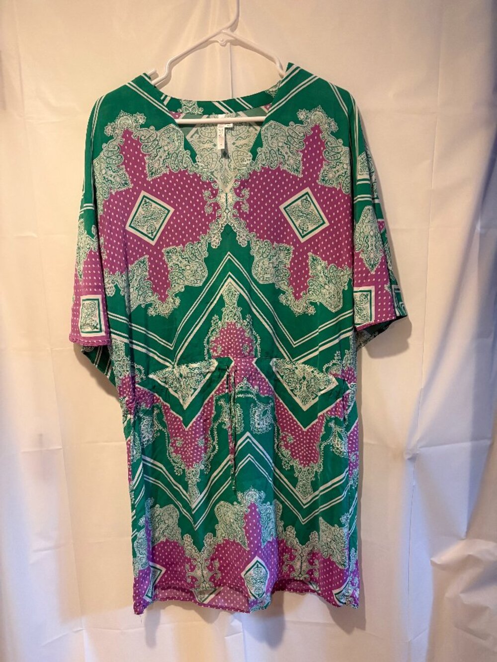 Womens Seafolly X Revolve Size M Bandana Bay Kaftan Cover Up